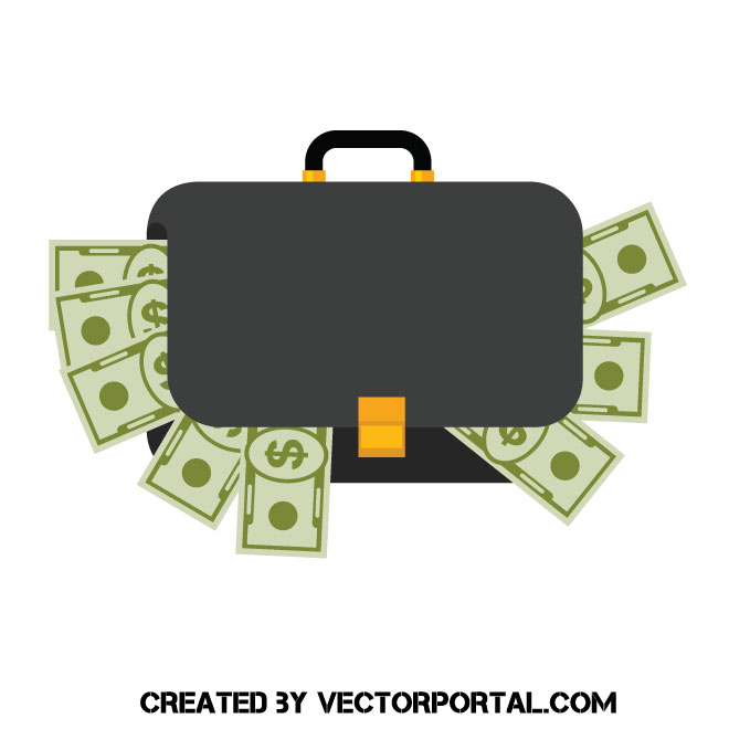 Dollar Cash In A Suitcase Vector 660x660 Dollar Cash In A Suitcase Vector