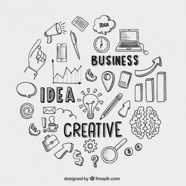 626x626 Hand Drawn Business Icons Vector Free Download