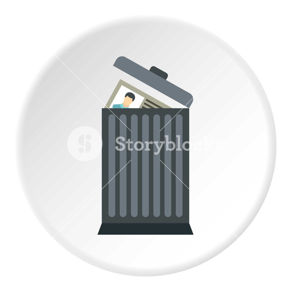 1000x1000 Summary In Trash Icon Flat Illustration Of Summary In Trash
