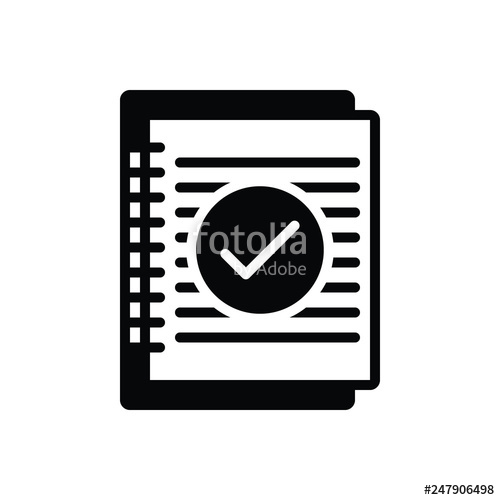 500x500 Black Solid Icon For Summary Stock Image And Royalty Free Vector