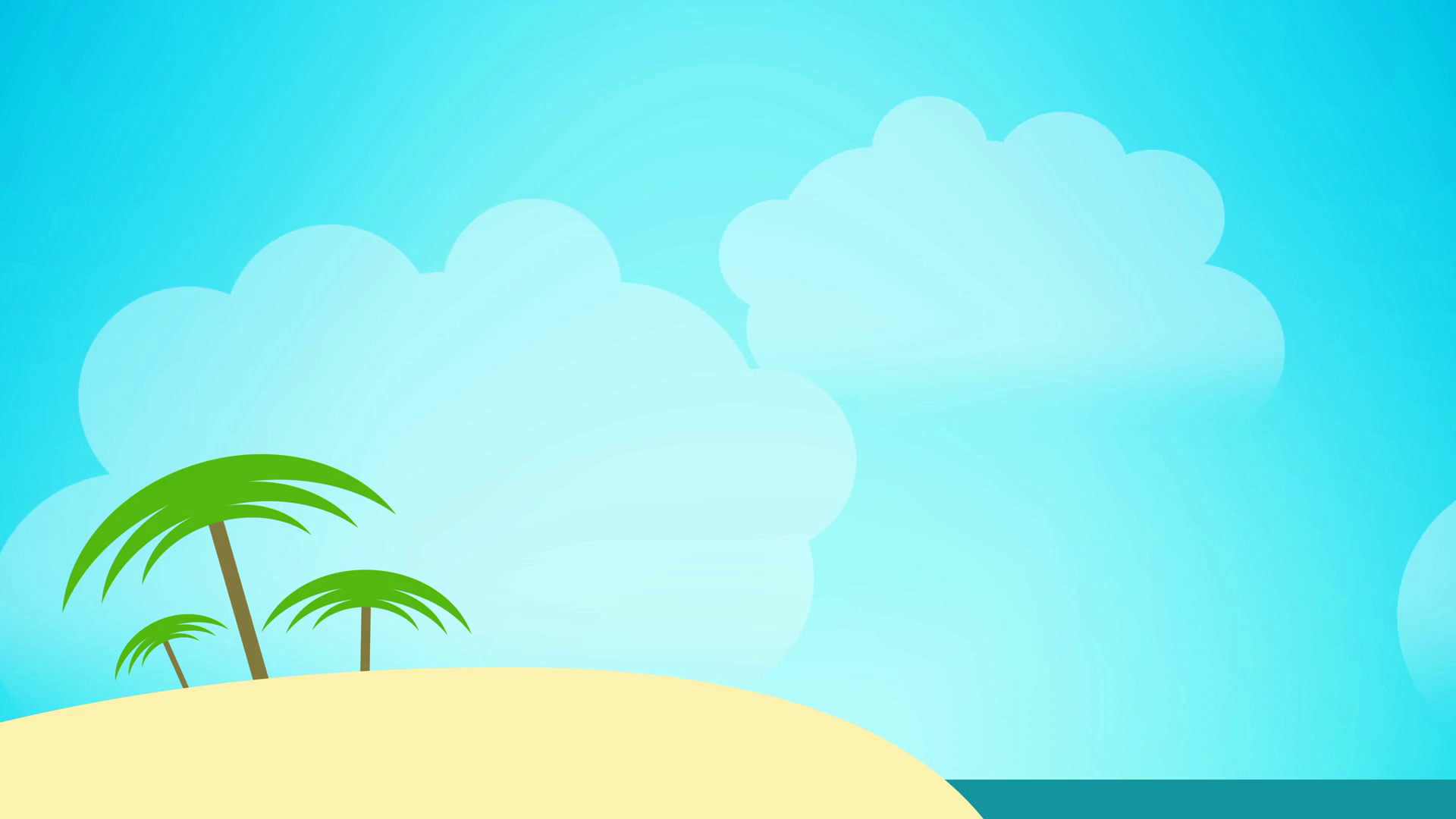 1920x1080 Flat Vector Loopable Summer Background Version Motion Background