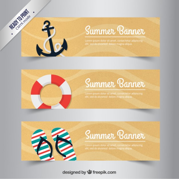 Retro Summer Banners Vector Free Download 626x626 Retro Summer Banners Vector Free Download