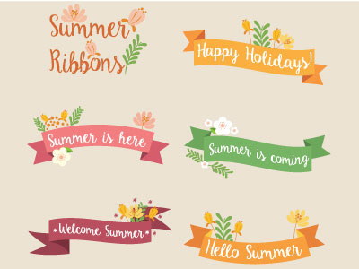 Summer Banners Vector Image 400x300 Summer Banners Vector Image