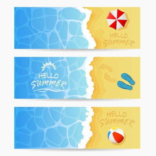 Beach Summer Banners Vector Material Free Download 539x539 Beach Summer Banners Vector Material Free Download