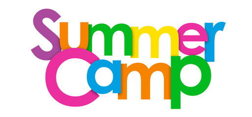514x240 Summer Camp Multicoloured Vector Letters Icon