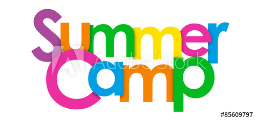 500x234 Summer Camp Multicoloured Vector Letters Icon