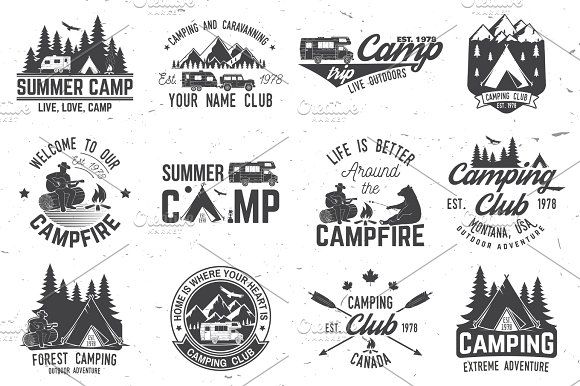 580x386 Summer Camp Graphics Summer C Vector Illustration Concept