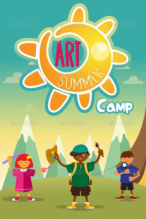 590x885 Art Summer Camp Poster Sport Vector Adobe Illustrator Art