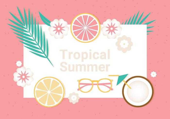 700x490 Free Tropical Summer Vector Illustration