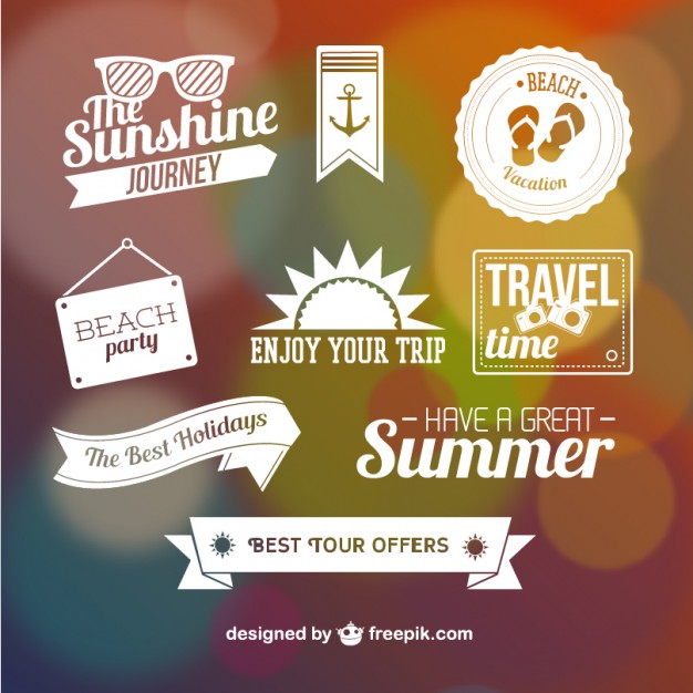 626x626 Summer Graphic Elements Vector Free Download