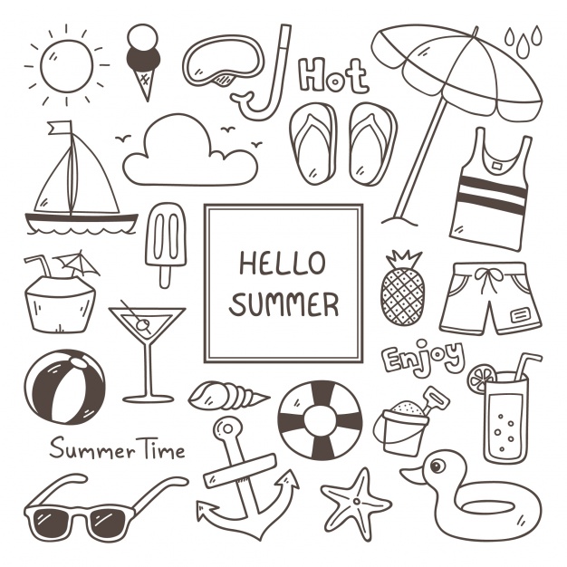 626x626 Summer Icon Set Vector Free Download