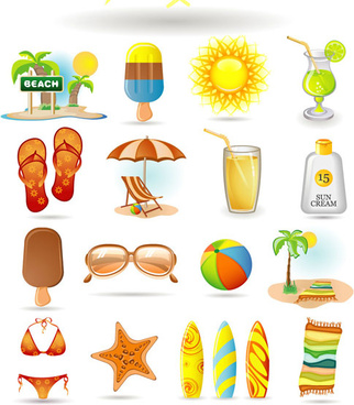 322x368 Vector Summer Icons Free Vector Download
