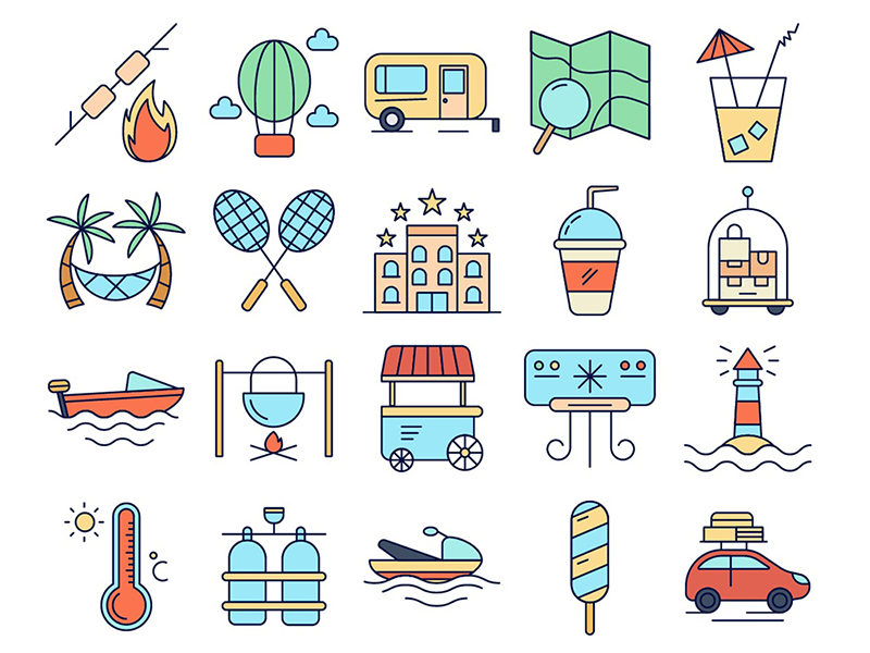 800x600 Hello Summer Vector Free Icons
