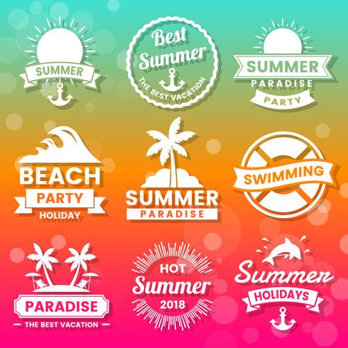490x490 Summer Retro Vector Logo For Banner