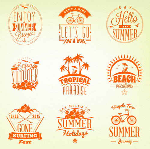 500x498 Summer Holidays Logos Creative Vector Free Vector In Encapsulated