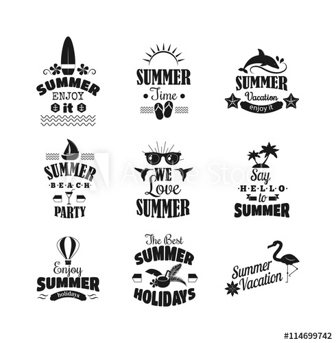 490x500 Summer Logo Vector Illustration Summer Badge Logo Isolated