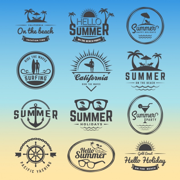 626x626 Summer Logos Collection Vector Free Download