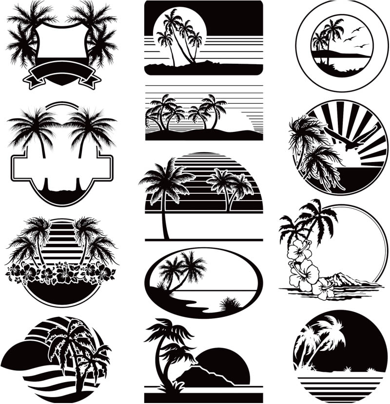 800x830 Summer Vacation Labels Vector Vector Graphics Blog