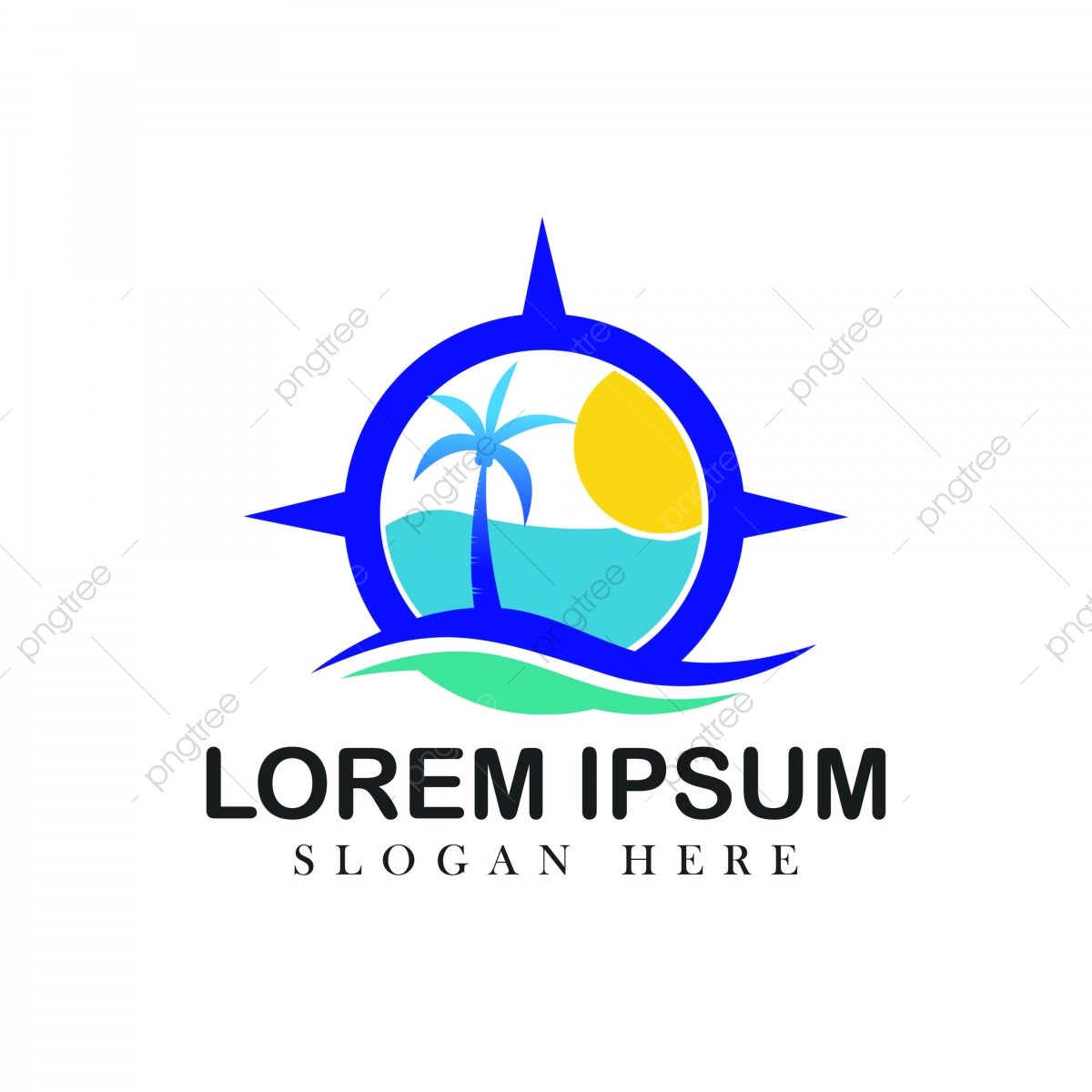 1200x1200 Travel Summer Logo Holiday Tour Island Vector Illustration Concept