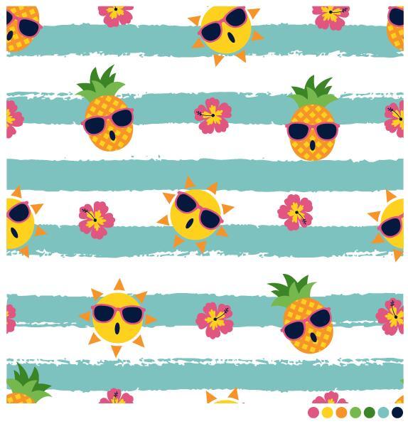 574x596 Summer Holiday Styles Seamless Pattern Vector Free Download