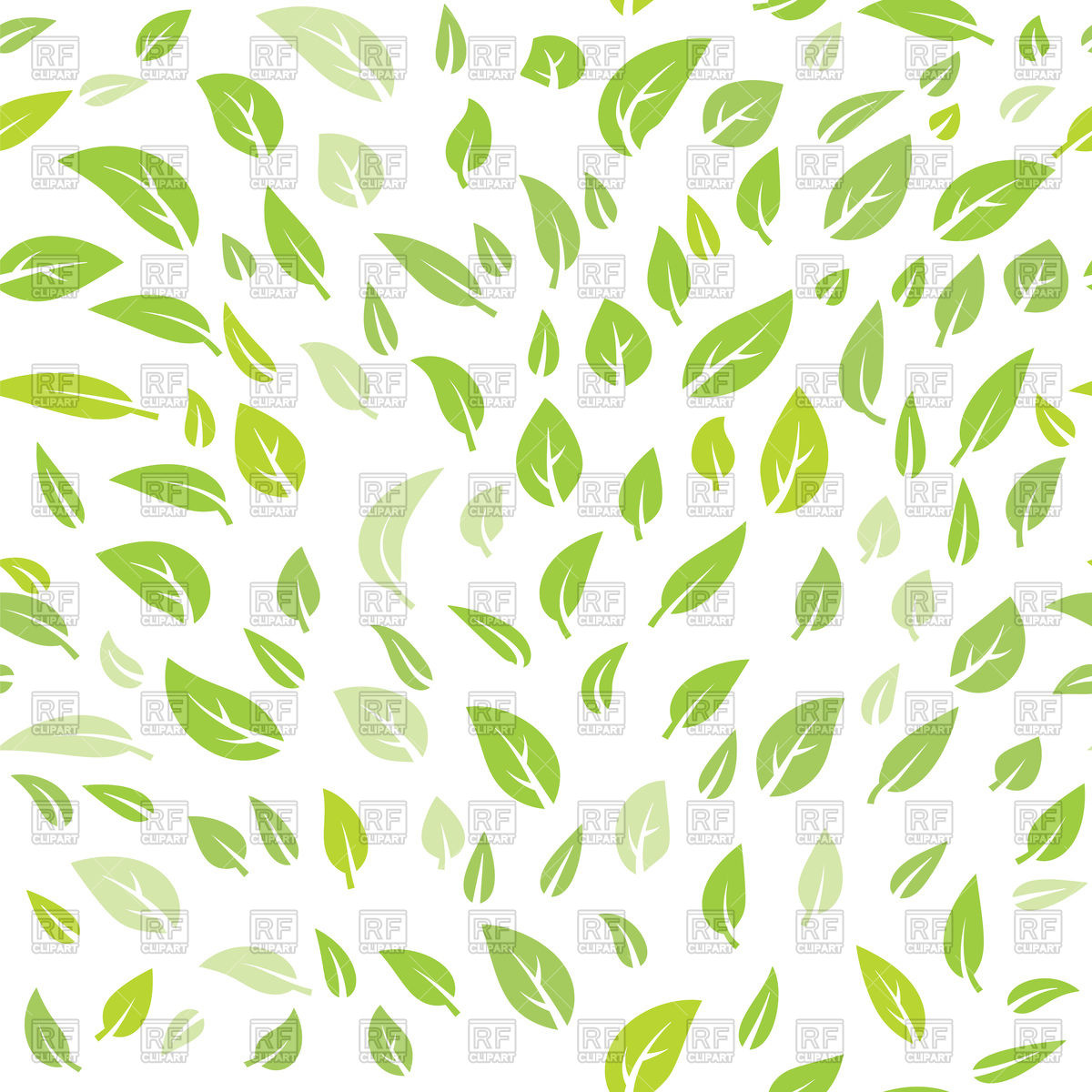 1200x1200 Green Leaves Summer Seamless Pattern Vector Image Of Backgrounds