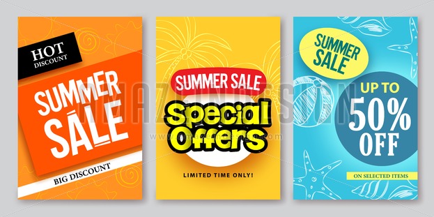 623x311 Summer Sale Vector Web Banner Designs And Special Offers
