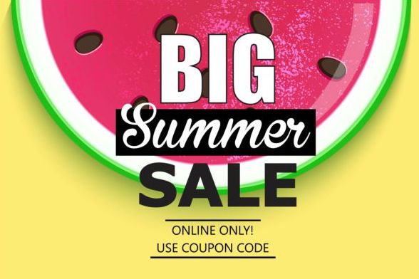 588x392 Summer Big Sale Vector Background Free Download