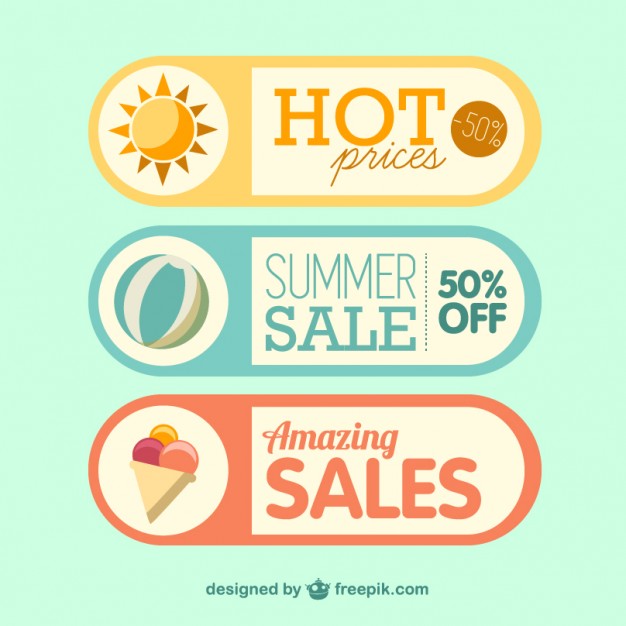 626x626 Summer Sale Labels Vector Free Download