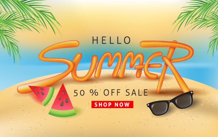 710x446 Summer Sale Poster Vector Template Free Download