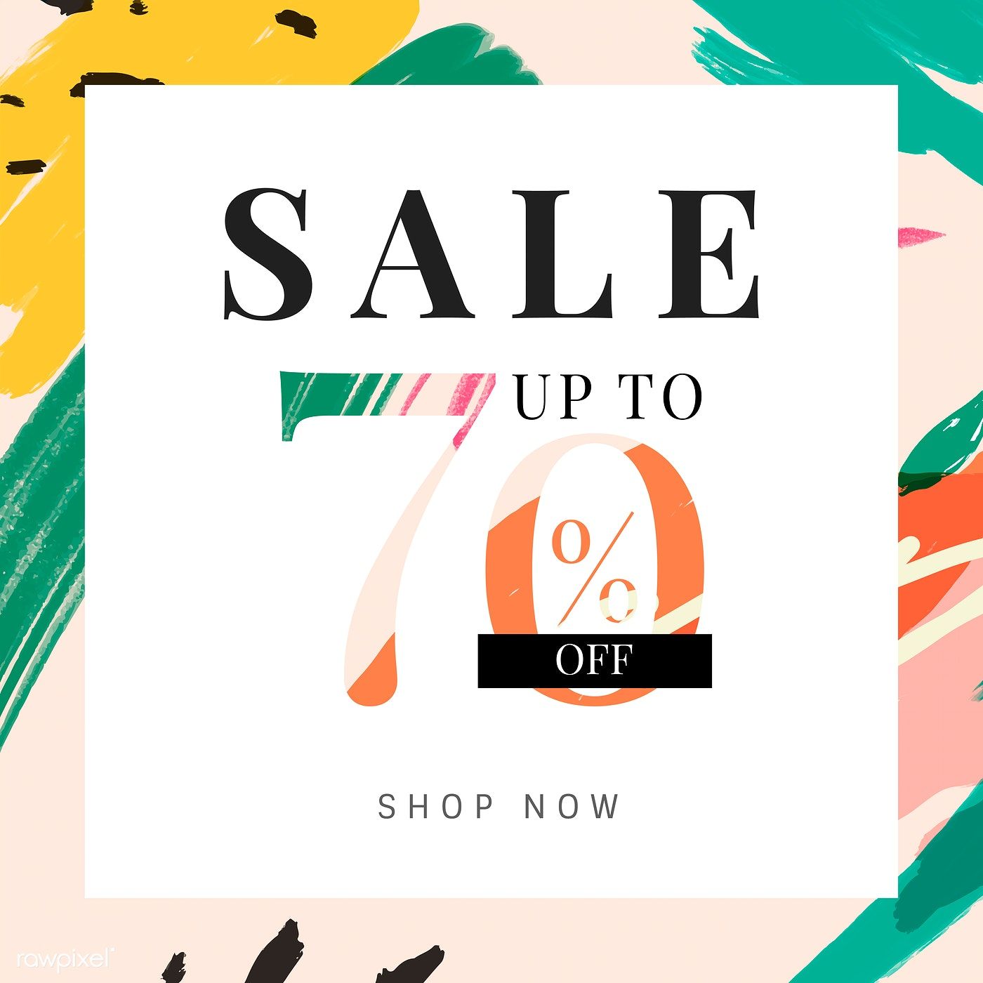 1400x1400 Memphis Design With Summer Sale Vector Free Image