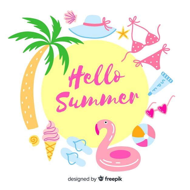 626x626 Hello Summer Vector Free Download Summer Illustration