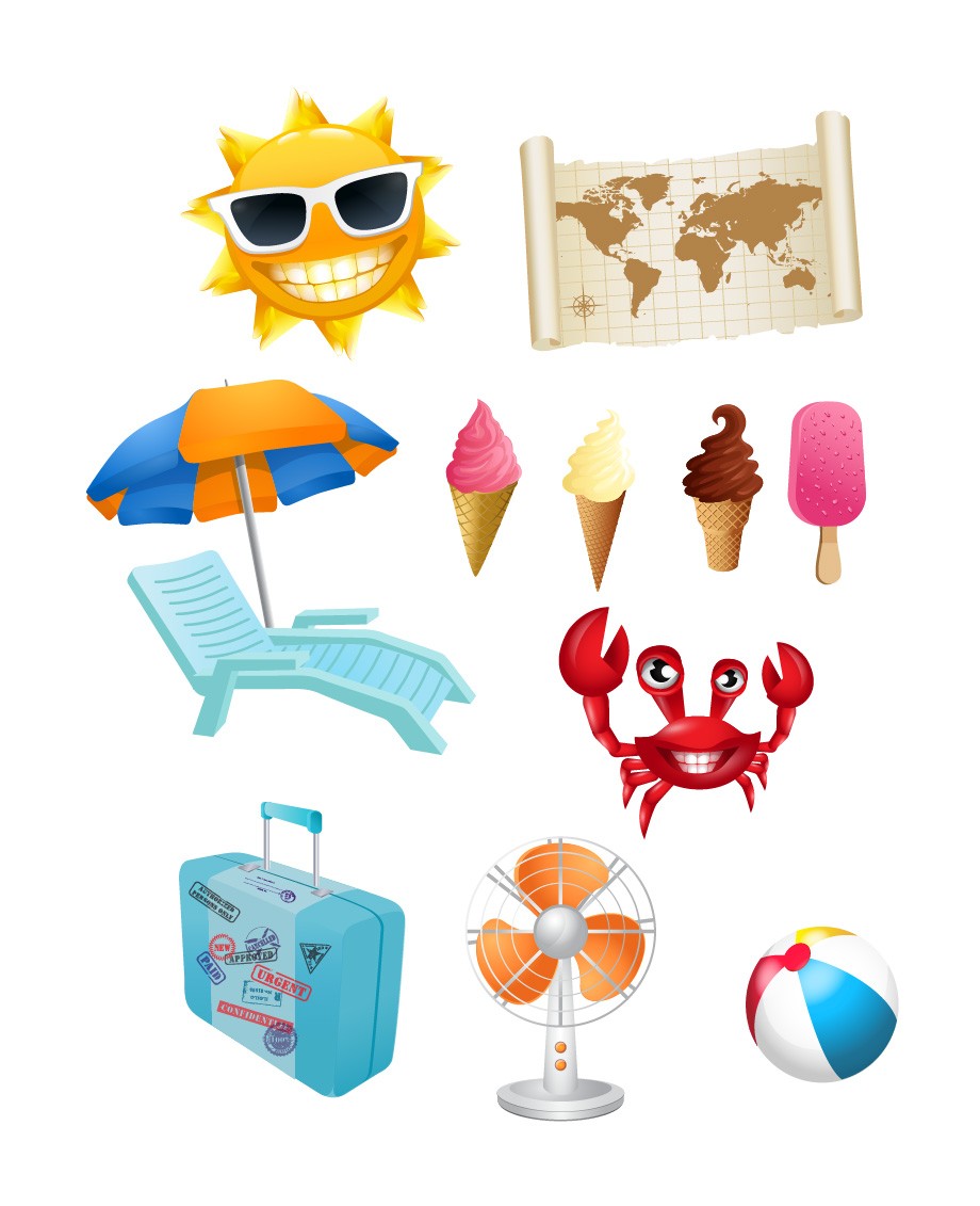 920x1131 Summer Vector Pack Vector Sun Vector Beach