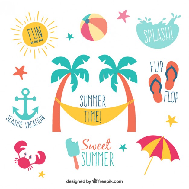 626x626 Summer Labels Vector Free Download