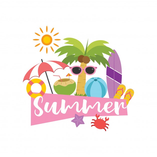 626x626 Summer Vacation Set In Vector Illustration Vector Premium Download