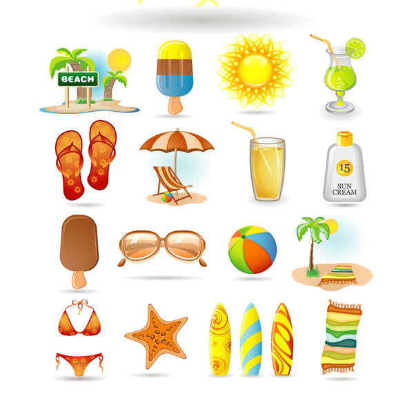 600x600 Summer Icons