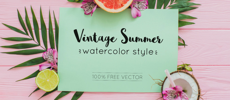 804x350 Free Download Vintage Summer Vector Graphics