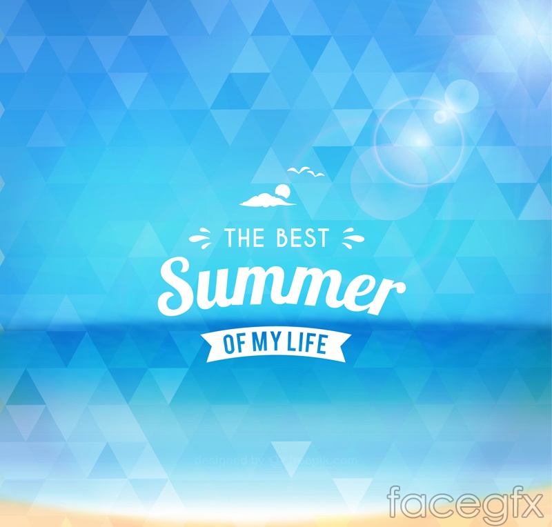 800x764 Blue Triangle Mosaic Poster Summer Vector Over Millions Vectors