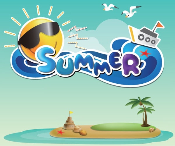 600x499 Cartoon Summer Pictures Vector Free Vector In Encapsulated