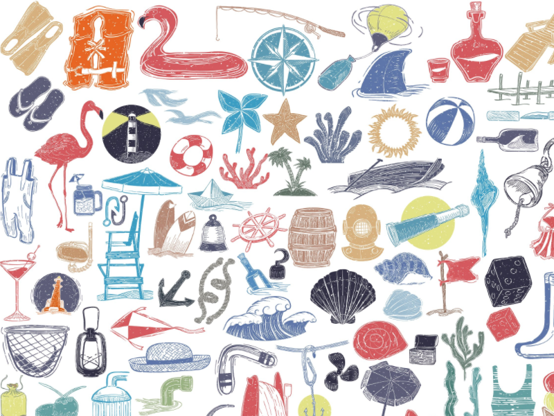 800x600 Free Summer Vector Set