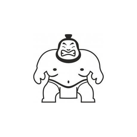 458x458 Sumo Wrestler Sticker Vector Free Vector