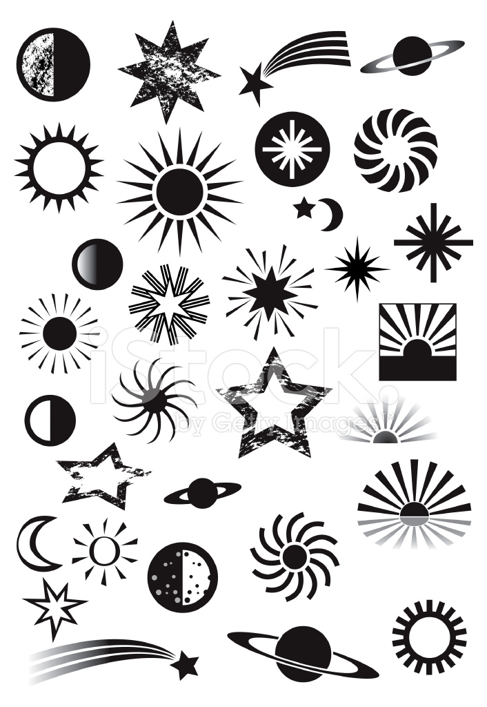 Sun, Moon And Stars Icons Stock Vector 706x1024 Sun, Moon And Stars Icons Stock Vector