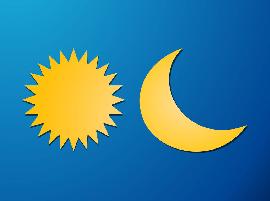 Sun And Moon Vector Elements Vector Art Graphics 1024x765 Sun And Moon Vector Elements Vector Art Graphics