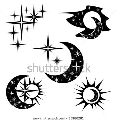 Sun Moon And Stars Tattoos Vector Illustration Of Sun, Moon 450x470 Sun Moon And Stars Tattoos Vector Illustration Of Sun, Moon