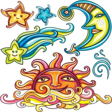 Sun Moon Free Vector Download 369x368 Sun Moon Free Vector Download