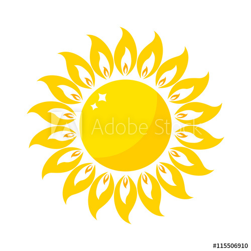 500x500 Vector Sun Icon Isolated On Background Sun Vector Isolated Summer