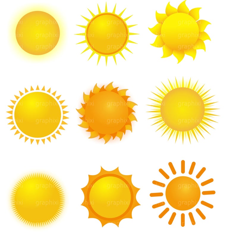 794x785 Sun Clipart Vector Sun Clipart Commercial Use Sun Digital Etsy