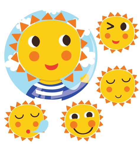 474x490 Cute Sun Clipart Vector Pack