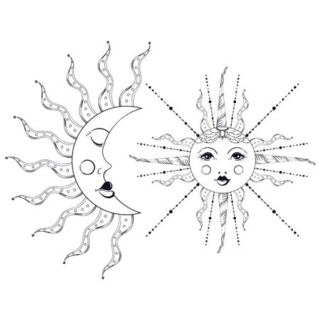 Sun Doodle Vector