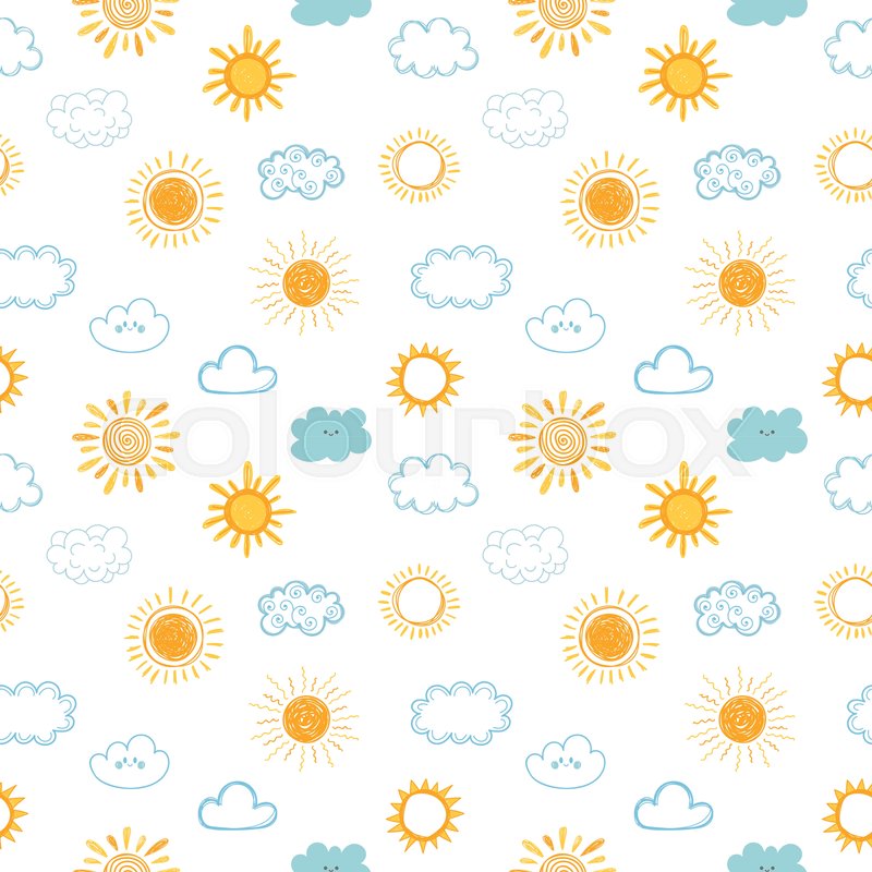 800x800 Seamless Pattern With Hand Drawn Stock Vector Colourbox