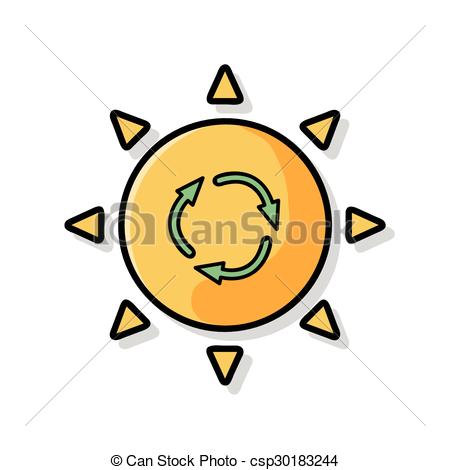 450x470 Sun Doodle Vector